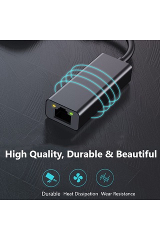 Cbtx 0352B Tip-C RJ45 LAN Adaptörü LED Göstergeli Ethernet Ağ Kartı Gri