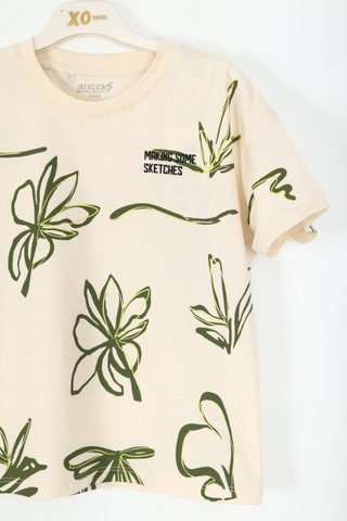 Xo Kids Erkek Çocuk Tişort 1-4 Yaş 1806 Taş Rengi