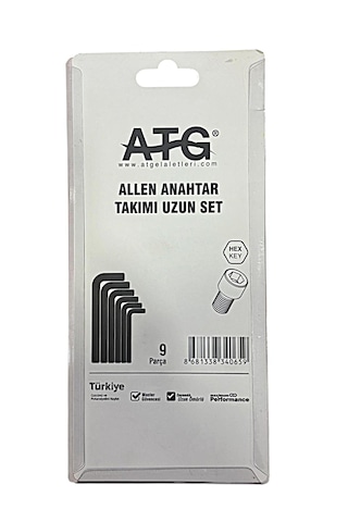 9 Parça Uzun Boy Alyan Anahtar Seti