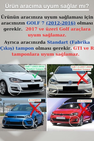 Golf 7 Sis Çerçevesi Parlak Siyah