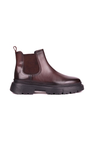 Shoetyle - Kahverengi Hakiki Deri Erkek Chelsea Bot 101-9046-1426 Kahverengi