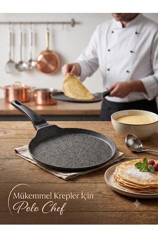 Silver Stone Ultra Güçlü Granit Krep Tava Gri - Siyah