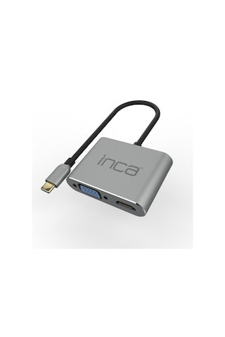 Inca Itpc-06t 15cm Tip-c Hdmı+vga+usb Hub