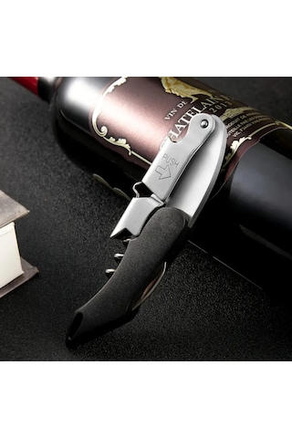 Atay Garage Tirbuşon Siyah Saplı Paslanmaz Çelik Siyah