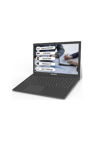 Hometech Alfa 720C N4020C 4 GB 128 GB SSD 15.6" Free Dos Dizüstü Bilgisayar (Kutusu Açık-Teşhir)