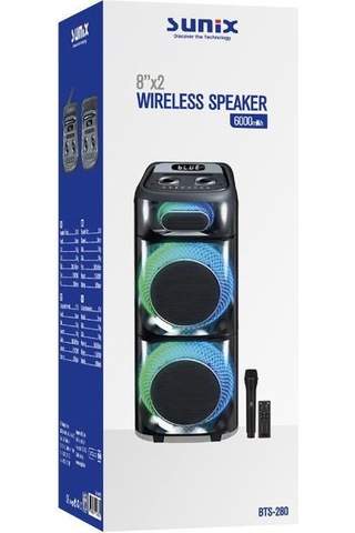 Sunix 100w 6000 Mah Mikrofon Ve Kumandalı 85cm Bluetooth Hoparlör Bts-280