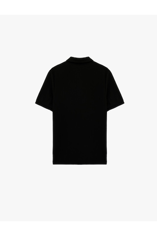 Koton Regular Fit Kısa Kollu Düğmeli Polo Yaka Tişört Siyah 6sam10067mk Siyah