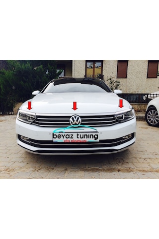 Volkswagen Passat B8 Krom Far Üzeri Çıta Seti 3 Parça 2015-