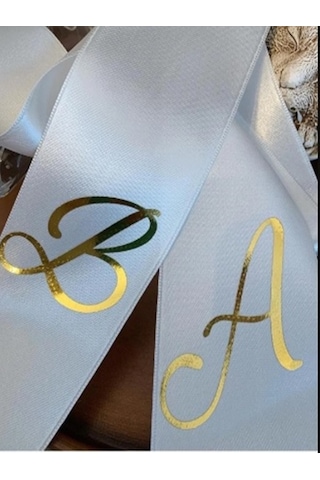 Gelin Damat Isimli Tören Takı Kurdelesi 2 Adet B-38