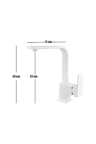 Inventa Beyaz Karayel Kare Lavabo Bataryası