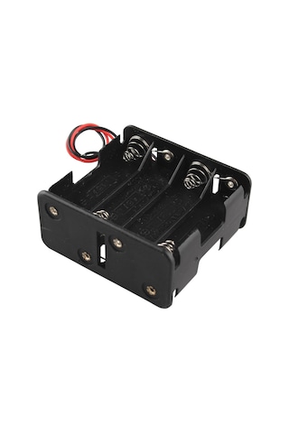 Moveevo 12v 8 Adet Aa Pil Kutusu, İki Katlı Arka Arkaya Konfigürasyon, 6 İnç Tellı Depolama Kutu