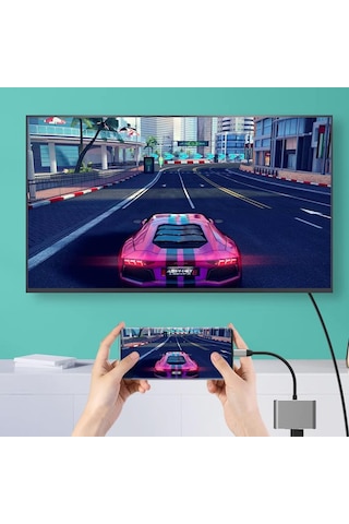 Lexroo Type-c 3in1 Hdmi 4k Usb 3.0 Görüntü Veri Aktarımı Sağlar Usb Adaptör Notebook Ve Macbook Uyumlu İle