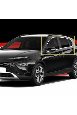 Hyundai Bayon Krom Cam Çerçevesi Tam Tur 2020-2025 Arası 12 Prç