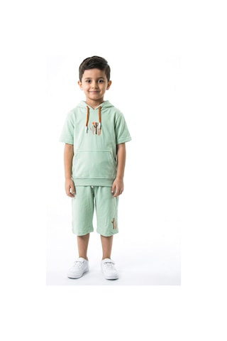 Xo Kids Erkek Çocuk Yazlık 2li Alt Üst Takım Tişort + Şort 2-7 Yaş 3221 Mint