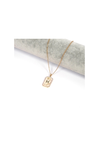 Çelik Kolye, Altın Kaplama Balık Burcu Kadın Kolyek-104 Altın