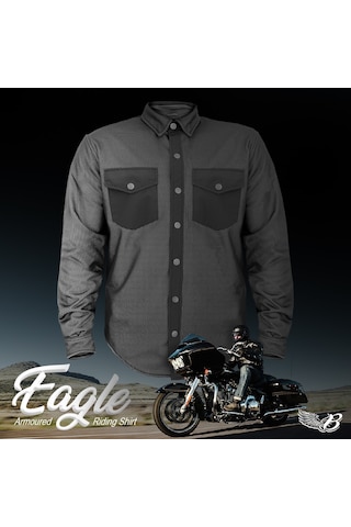 The Biker Jeans - Eagle Korumalı Motosiklet Gömleği