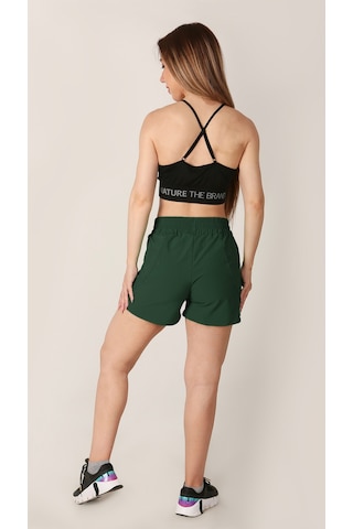 Nature The Brand Kadın Spor Şortu Rahat Kalıp Çok Amaçlı Fitness Koşu Şortu,nefes Alan Esnek Şort Yeşil