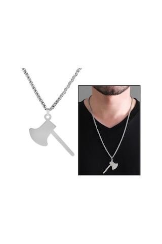 Balta Tasarım Silver Renk Çelik Erkek Kolye (507024679) Çok Renkli