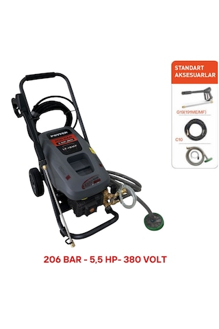 Povver PLT191-MF 206 Bar 4000W Endüstriyel Yüksek Basınçlı Yıkama Makinesi - 0603976902