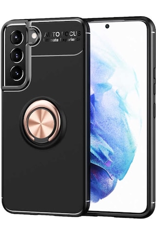 Zore Galaxy Uyumlu S22 Plus Kılıf Msra Ravel Silikon Kapak - Siyah-rose Gold Siyah-rose Gold