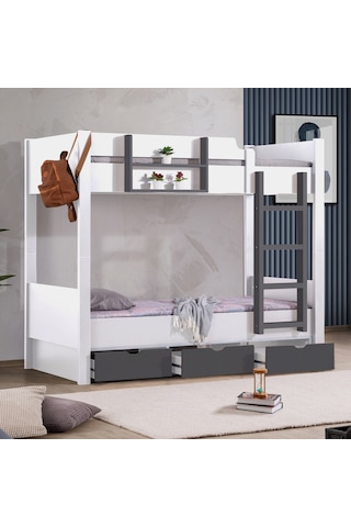 Ranza, Asya Ayrılabilir Çekmeceli Ranza 2 Adet Comfort Yatak 90 X 190 CM