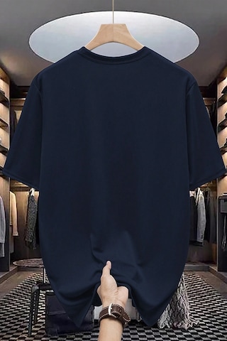 Pamuklu Perfectly Baskılı Oversize T-shirt Lacivert