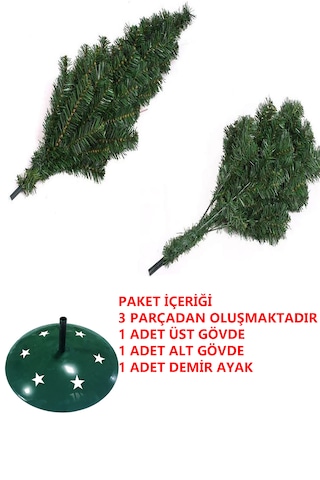 150cm Yılbaşı Ağacı Yeşil Çam Ağacı Demir Ayak