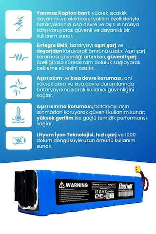 Electroll N85 Uyumlu Batarya Orijinal Kapasite 48v 20.000mah Elektrikli Scooter Bataryası Çok Renkli