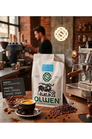 Olwen Espresso Çekirdek Kahve Kahve Base 2 - 1 Kg Kremalı Sütlü Çikolata, Karamel ,yoğun