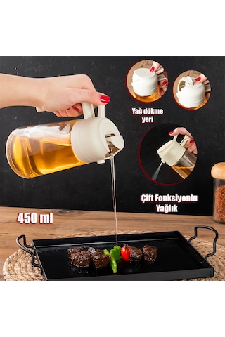 Porsima Alk-3154 Çok Amaçlı Cam Sprey Şişe Yağlık Yağdanlık Krem