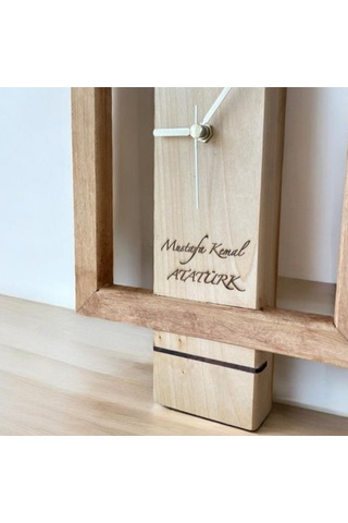 El Yapımı Ihlamur Ağacı Kişiselleştirilebilir Masa Saat