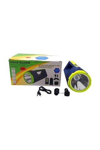 Go İthalat 2in1 30w - 10w Cob Led Usb - Oto Şarjlı El Feneri Projektör Çok Renkli