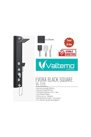 Valtemo Compact Duş Kolonu Evora Black Square Diğer