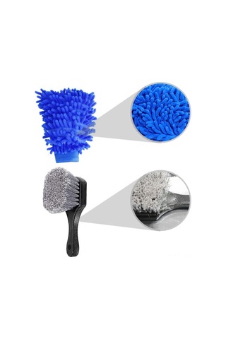 Prestigegoods 13 Parçalı Araç Ve Ev Temizlik Seti - Jant, Detay Fırçaları, Mikrofiber Bez