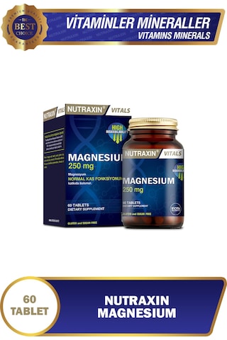 Nutraxin Magnesium 250 Mg 60 Tablet Sitrat