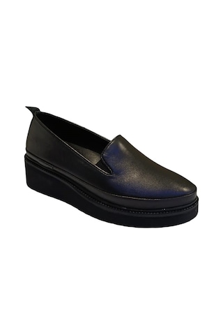 Castle Black 24602 Kadın Hakiki Deri Casual Ayakkabı Siyah