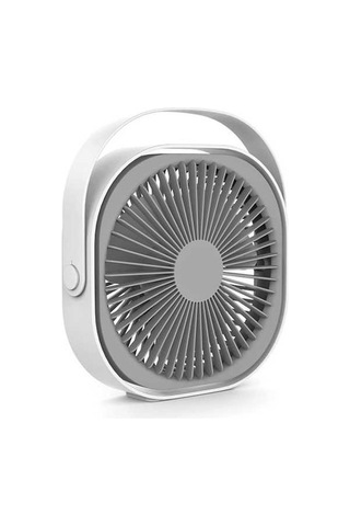Pazly Usb Şarjlı Masa Fanı M102 - 4000mah Pil - 360 Dönme - Sessiz - Taşınabilir Ev/büro Fanı Beyaz