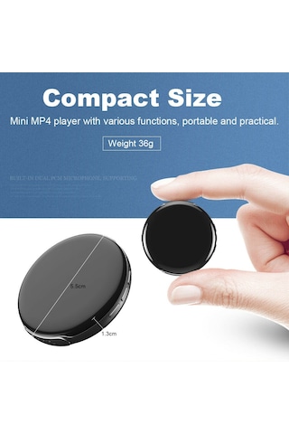 Ruizu M1 Mini Hoparlörlü Bluetooth Mp3 Çalar 16gb
