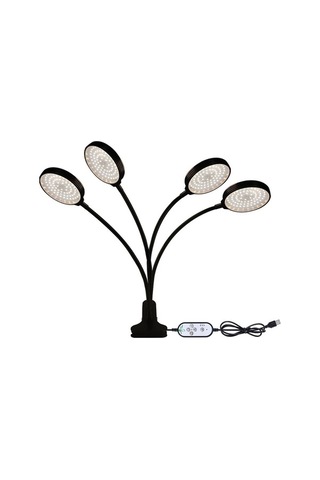 Tongxida Led Bitki Büyüme Lambası Usb Uzaktan Kumandalı Klips, Su Geçirmez Tam Spektral Doğal Beyaz Fide Işığı, 60w Dört Baş Diğer