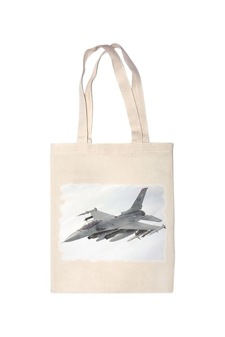 Anahtarlık Sepeti Bez Çanta - F-16 Uçak