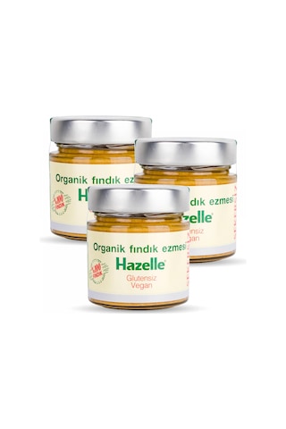Hazelle Organik Şekersiz %100 Fındık Ezmesi 200 Gr X3 Adet Avantaj Paket