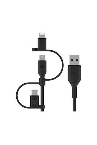 Belkin Evrensel Kablo 3'ü 1 Arada Usb-c, Lightning, Micro-usb Şa