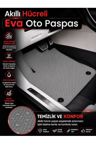 Toyota/land Cruiser Prado 2009-2019 İçin Yeni Nesil Eva İç Paspas Seti Metal Topukluk Hariç