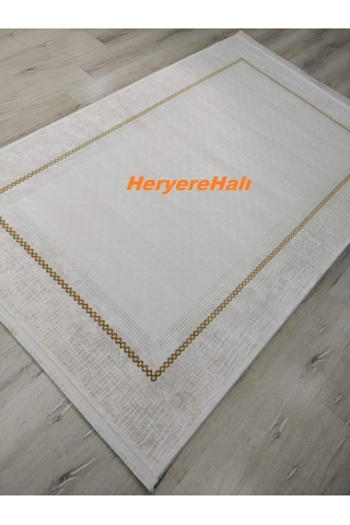 Foneks Halı Lavin %100 Akrilik Makina Halısı 4305agold 150x233 Cm