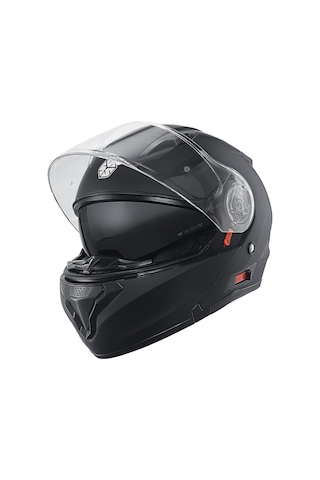 Motosiklet Çene Açılır Kask Güneş Vizörlü Ce Motor Kaskı Mat Black Edition Siyah