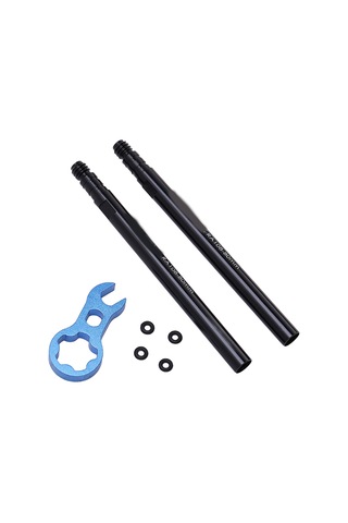 Ximistore9 Yol Bisikleti İç Lastik Valfi Uzatıcı, Alüminyum Allow, Çift Sigorta, 80mm, Gerekli Araçlarla 2 Adet