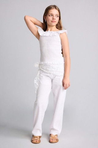 Defacto Barrel Fıt Poplin Beyaz Pantolon Kız Çocuk I0430a826hswt34 Beyaz-wt34
