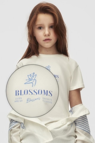Xo Kids Kız Çocuk Tişort 8-14 Yaş 38421 Ekru