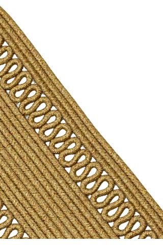 Jutty Hasır Görünümlü Jüt Dokuma Oval Natural Örgü Dekoratif Runner 25x90cm Mutfak Salon Masa Örtüsü Naturel
