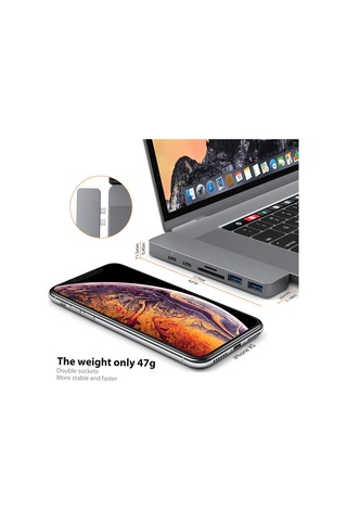 Springsun Usb-c Hub Alüminyum Alaşımlı 7'si 1 Arada Çoklu Bağlantı Noktalı Hub